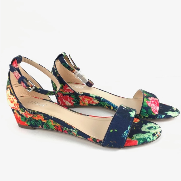 Diba Shoes - Diba |  NWOB Floral Ankle Strap Wedge Sandal